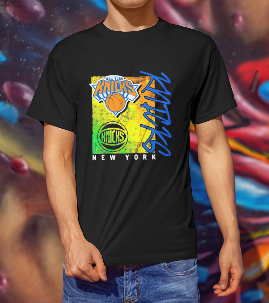 New York Knicks Basketball Team NBA Vibrant Graphic Knicks New York T-Shirt