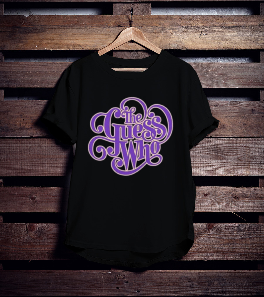 The Guess Who Store Purple Classic Curling Script T-Shirt