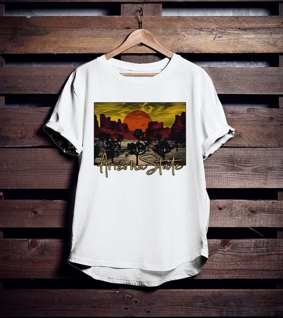 Arizona State Desert Sunset Landscape Scene T-Shirt