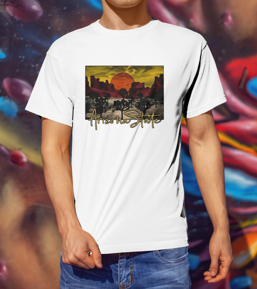 Arizona State Desert Sunset Landscape Scene T-Shirt