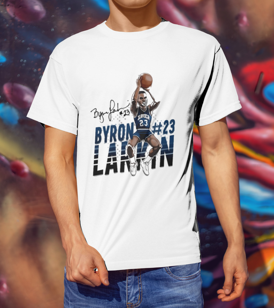 Byron Larkin #23 Xavier Basketball Hall Of Heroes T-Shirt