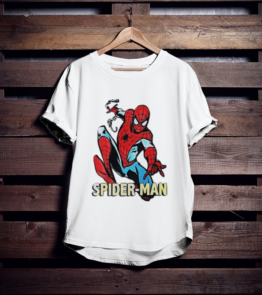Spider Man Action Pose Marvel Superhero Avengers Comic T-Shirt