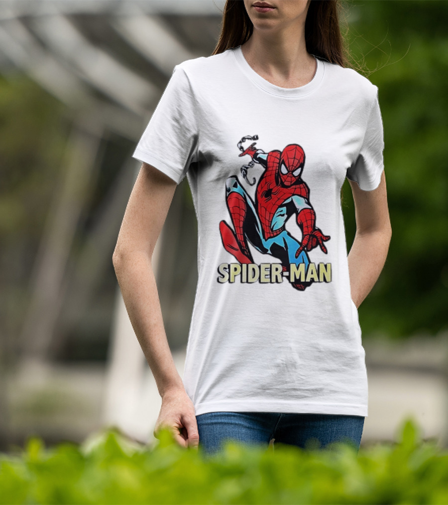 Spider Man Action Pose Marvel Superhero Avengers Comic T-Shirt