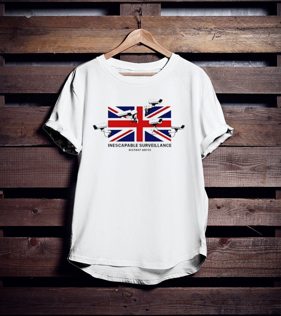Inescapable Surveillance Distant Abyss UK Flag CCTV T-Shirt