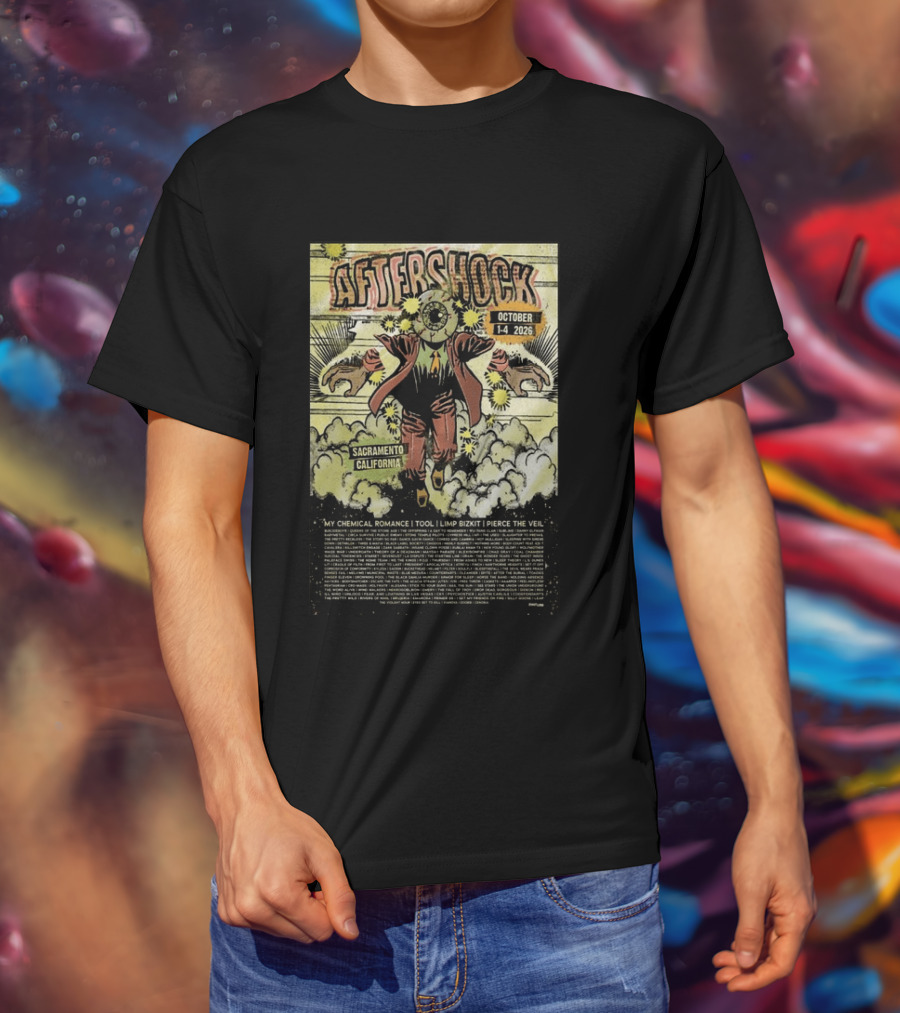 Aftershock Festival Sacramento California October 1 4 2026 My Chemical Romance Tool Limp Bizkit Pierce The Veil T-Shirt