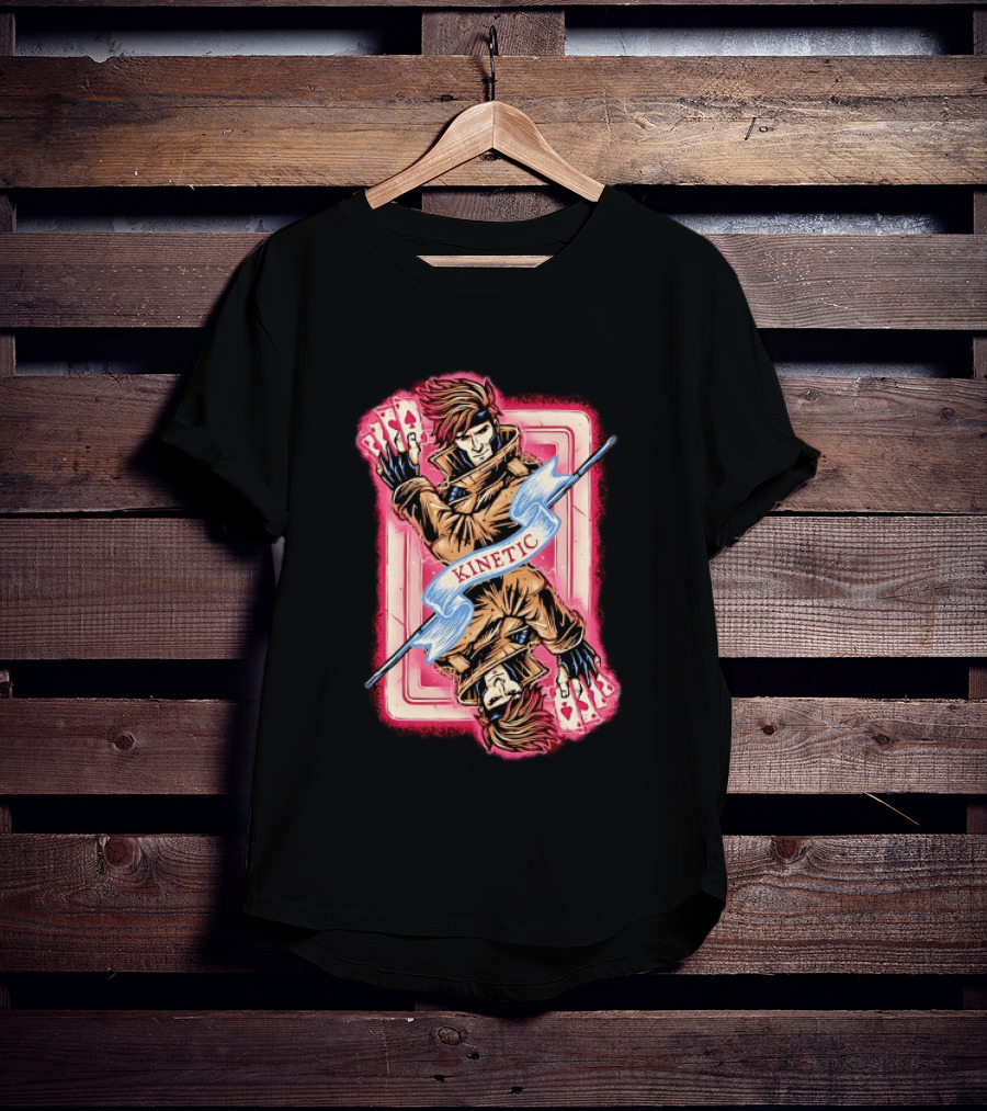 Gambit Kinetic Playing Card X Men Marvel T-Shirt