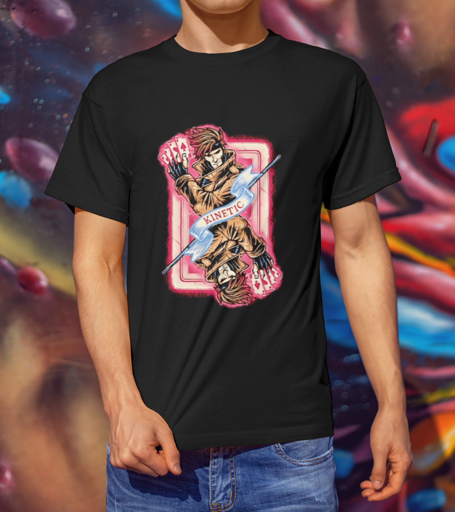 Gambit Kinetic Playing Card X Men Marvel T-Shirt
