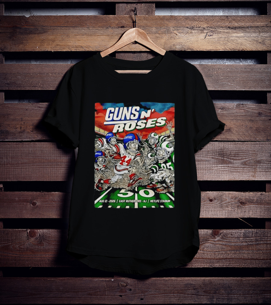 Guns N' Roses MetLife Stadium 2026 East Rutherford NJ Football Concert Tour August 12 T-Shirt