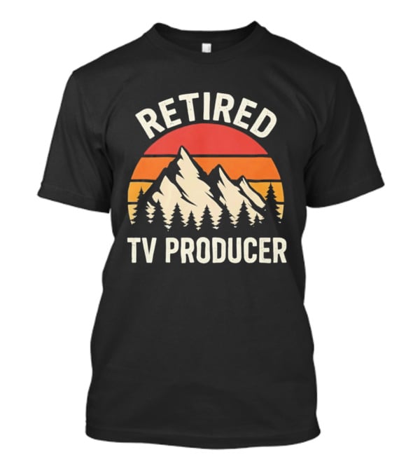 Retired TV Producer Mountain Sunset T-Shirt