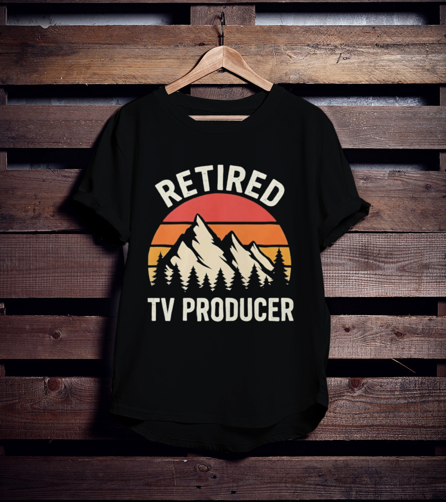 Retired TV Producer Mountain Sunset T-Shirt