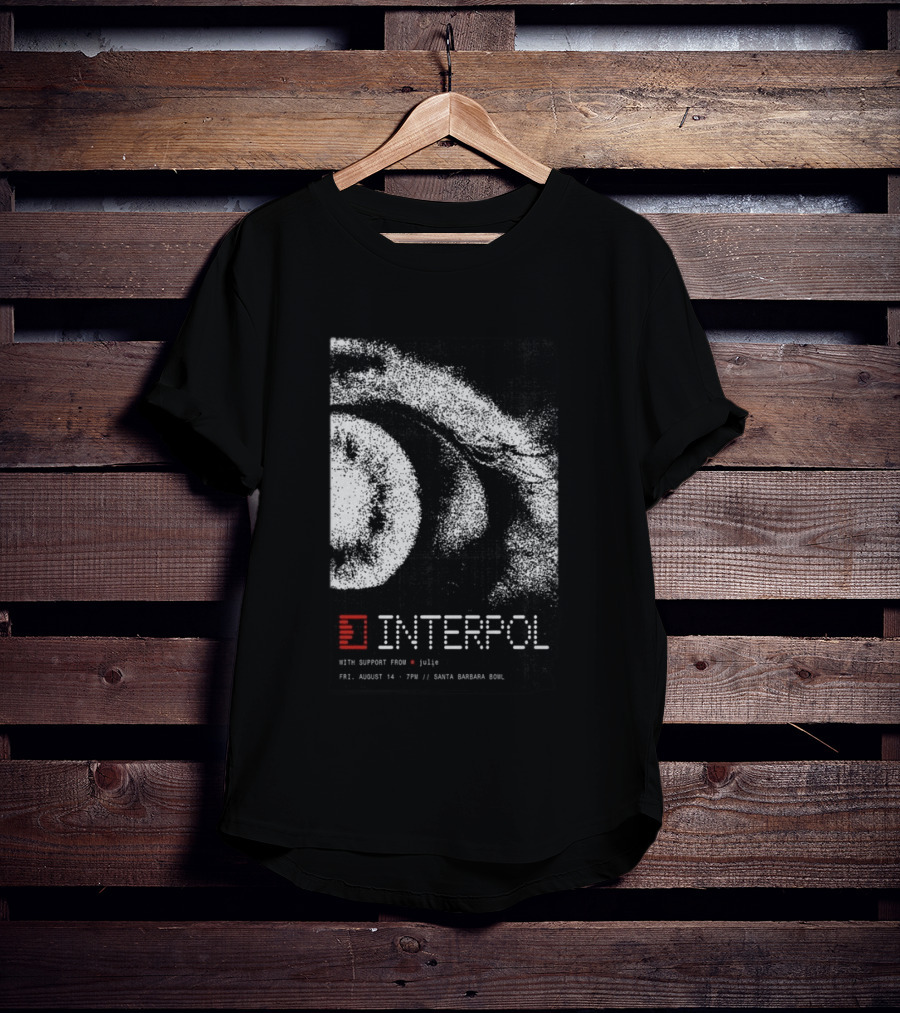 Interpol Santa Barbara Bowl Event August 14 7PM With Julje T-Shirt