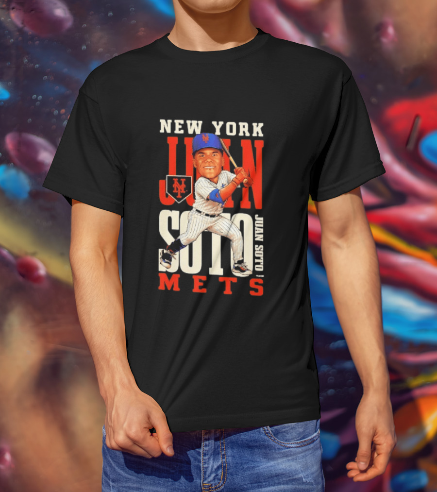 New York Mets Juan Soto Caricature MLB Baseball T-Shirt
