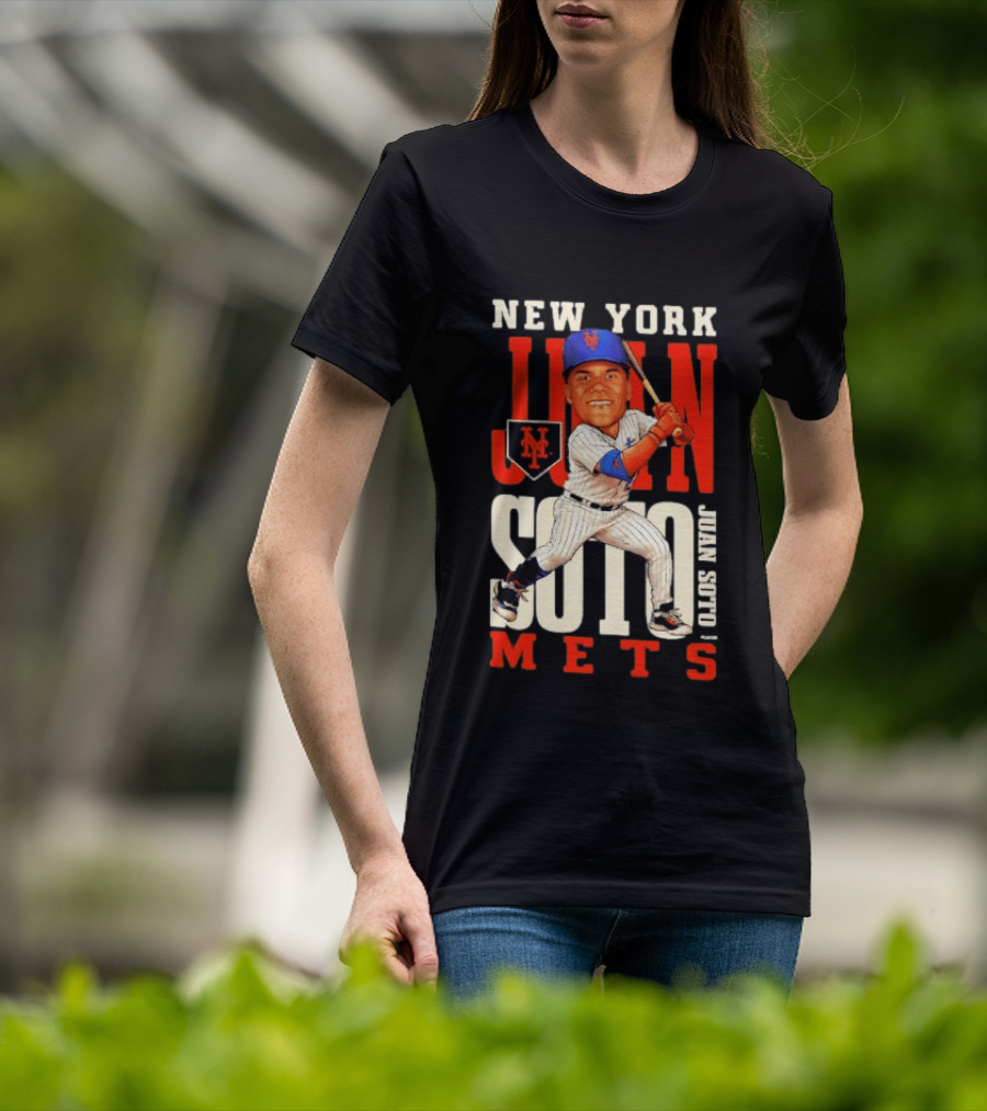 New York Mets Juan Soto Caricature MLB Baseball T-Shirt