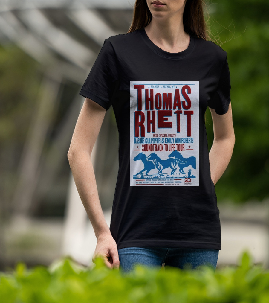 Thomas Rhett Bethel NY 2026 Soundtrack To Life Tour Kashus Culpepper Emily Ann Roberts T-Shirt