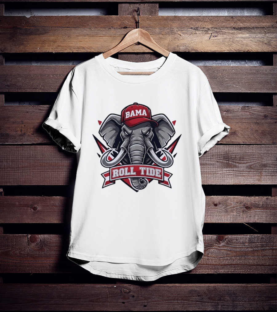 Bama Roll Tide Elephant Alabama Crimson Tide Fan T-Shirt