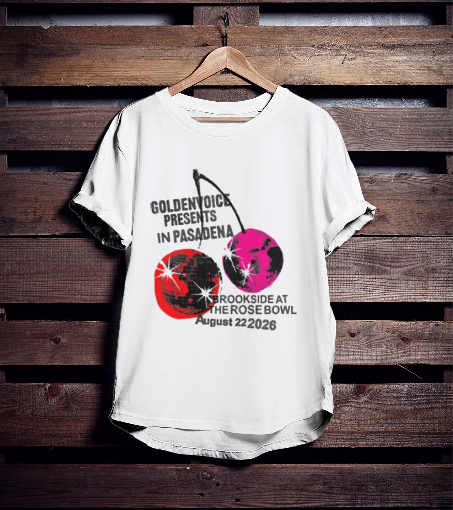Goldenvoice Presents Pasadena Brookside At The Rose Bowl August 22 2026 Disco Cherry Baby T-Shirt