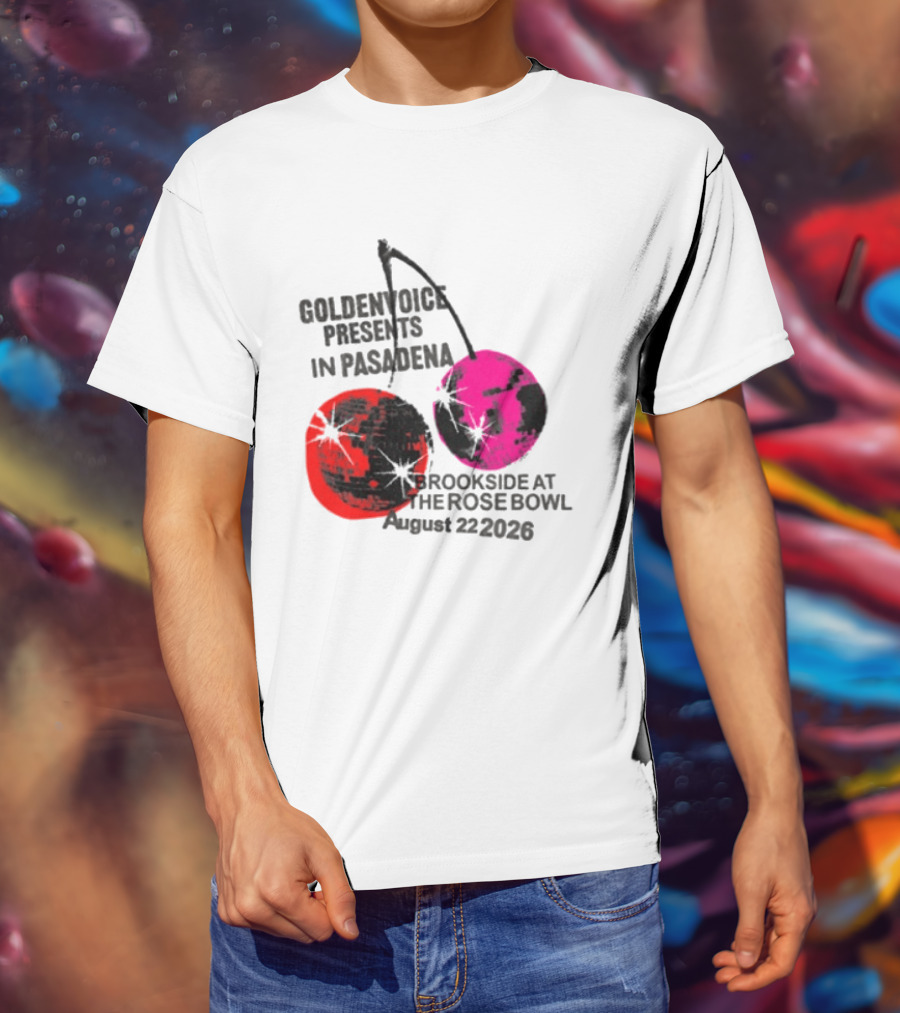 Goldenvoice Presents Pasadena Brookside At The Rose Bowl August 22 2026 Disco Cherry Baby T-Shirt