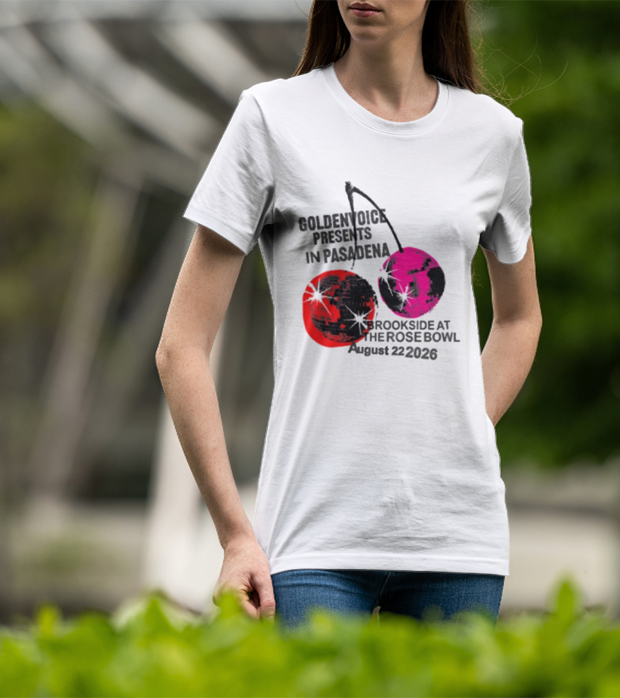 Goldenvoice Presents Pasadena Brookside At The Rose Bowl August 22 2026 Disco Cherry Baby T-Shirt