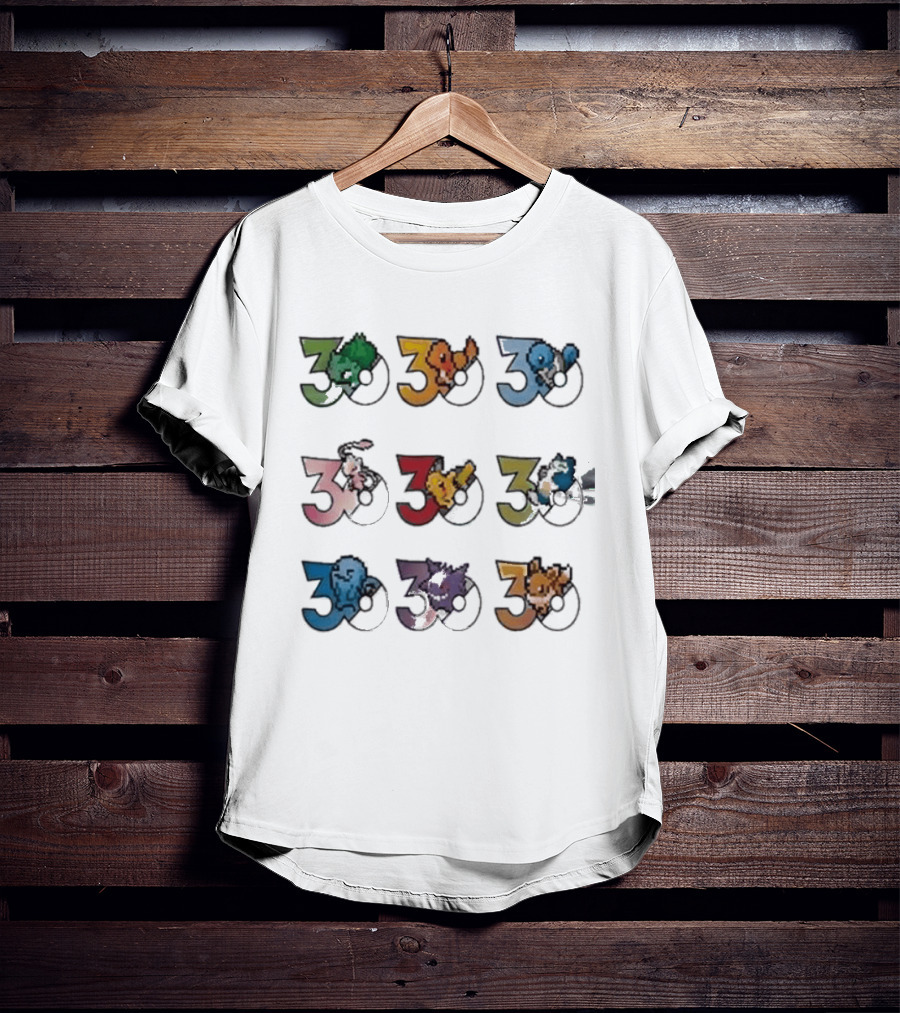 Uniqlo Pokemon Pixel 8 Bit 30th Anniversary T-Shirt