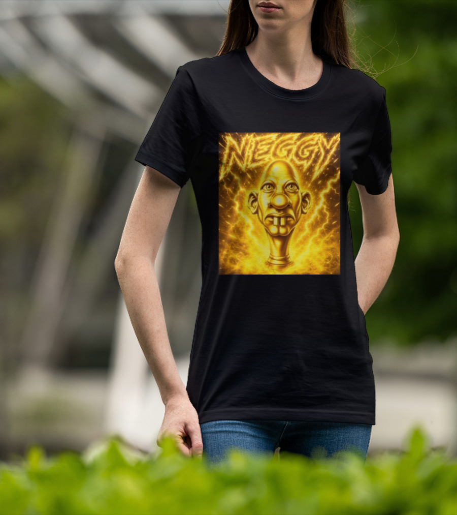 NEGGY Electric Manny Golden Lightning Face T-Shirt
