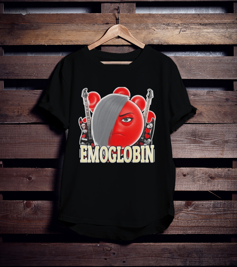 EMOGLOBIN Goblin Emoji With Emo Guitar T-Shirt
