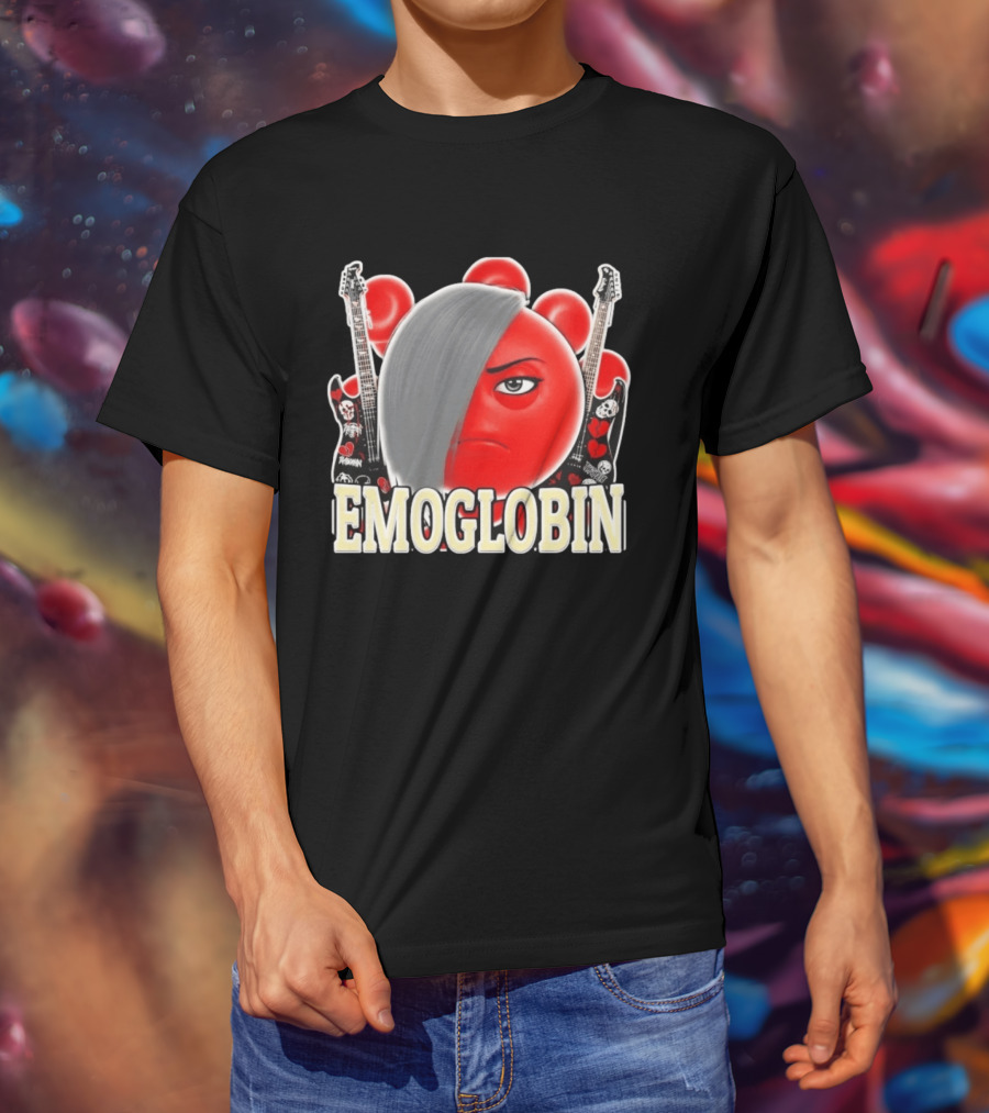 EMOGLOBIN Goblin Emoji With Emo Guitar T-Shirt