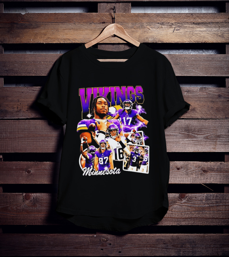 Fanatics Minnesota Vikings Notorious Justin Jefferson 87 83 16 17 Football T-Shirt