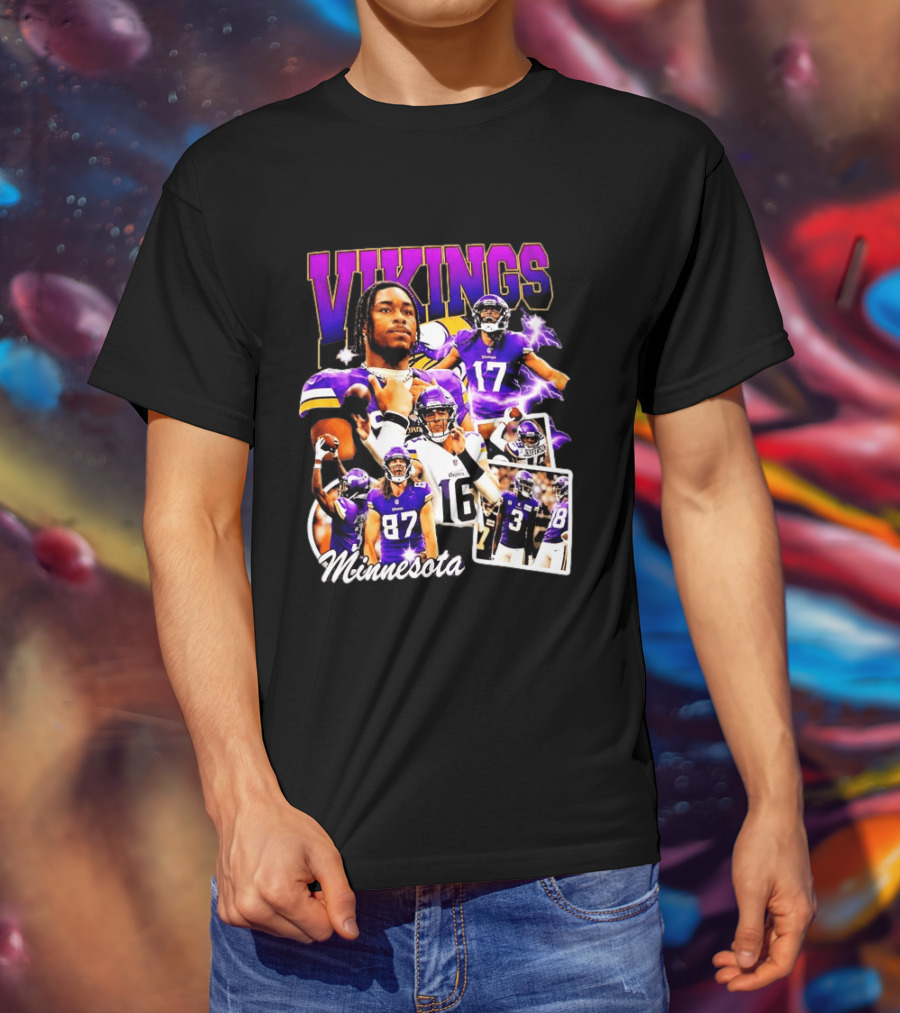 Fanatics Minnesota Vikings Notorious Justin Jefferson 87 83 16 17 Football T-Shirt