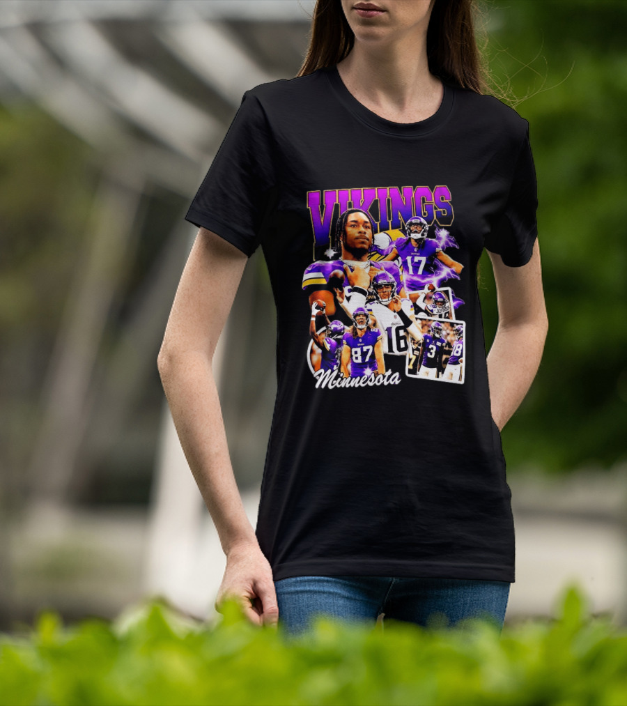 Fanatics Minnesota Vikings Notorious Justin Jefferson 87 83 16 17 Football T-Shirt