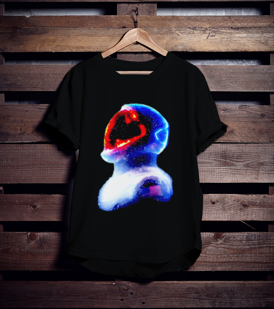 Galaxy Astronaut With American Flag Space Cosmic Adventure T-Shirt