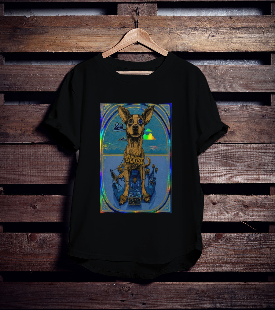 Goose Greek Theatre 08 14 2026 Exclusive Dog Art Holographic T-Shirt