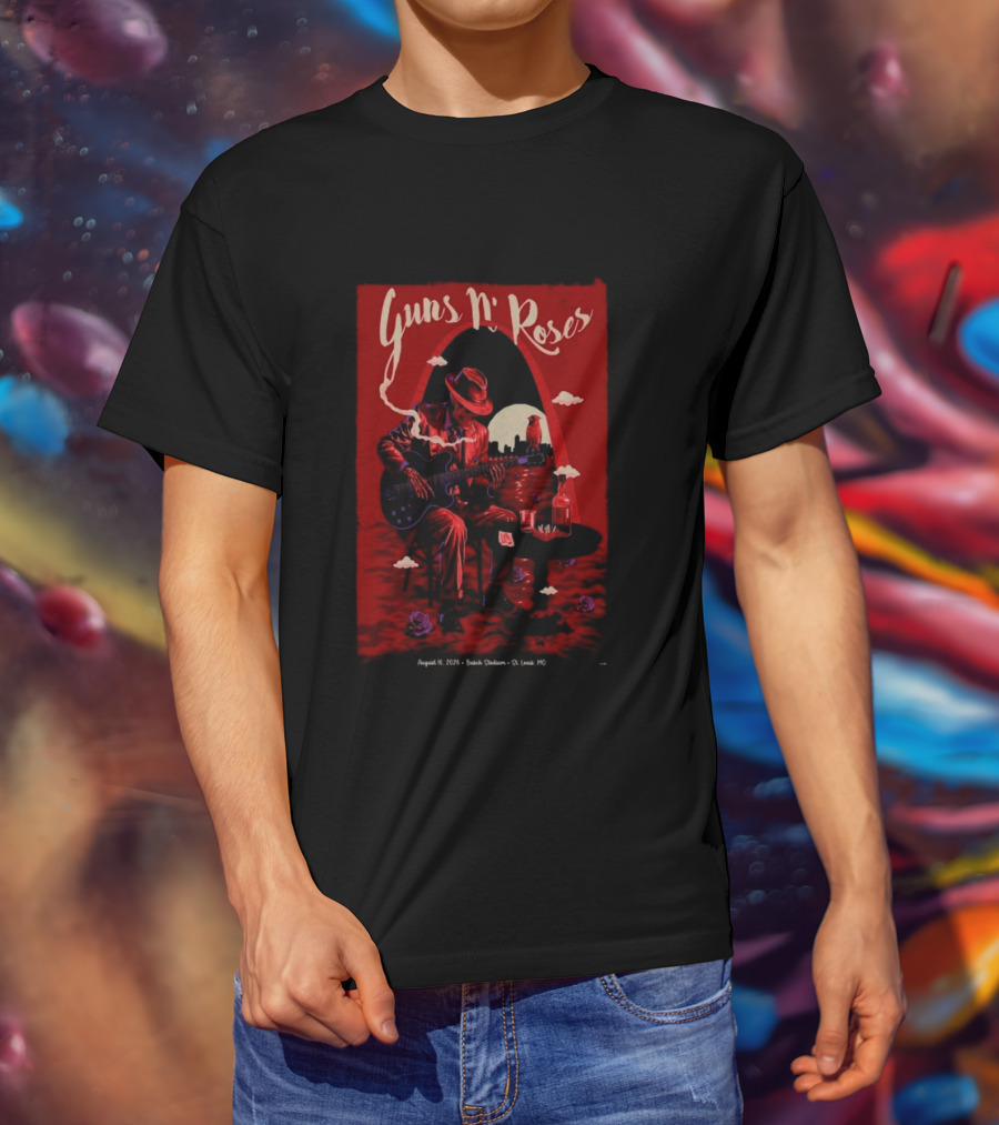 Guns N' Roses 2026 Busch Stadium August 16 St. Louis MO Tour T-Shirt