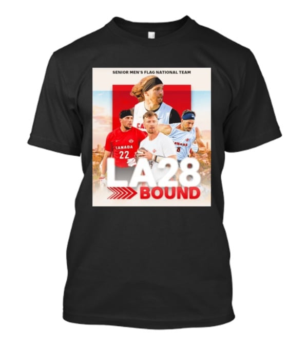 Senior Men's Flag National Team Canada LA28 Bound Canada Football Team Players T-Shirt