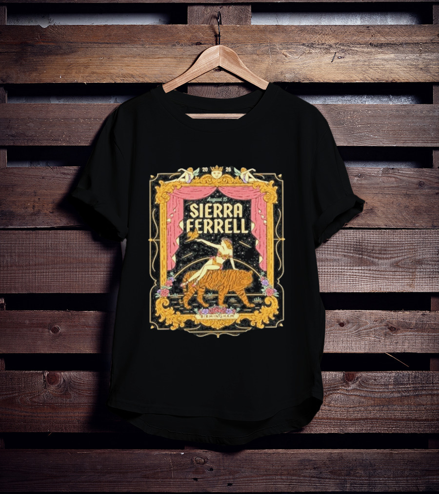 Sierra Ferrell August 15 Birmingham AL 2026 Vintage Circus Tiger T-Shirt