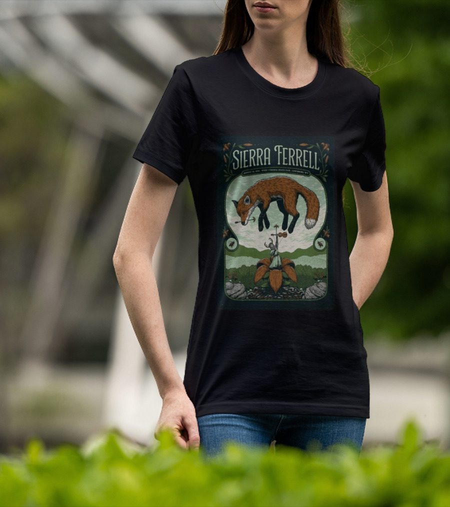 Sierra Ferrell August 16 2026 Lewisburg WV West Virginia State Fair Fox Violin T-Shirt