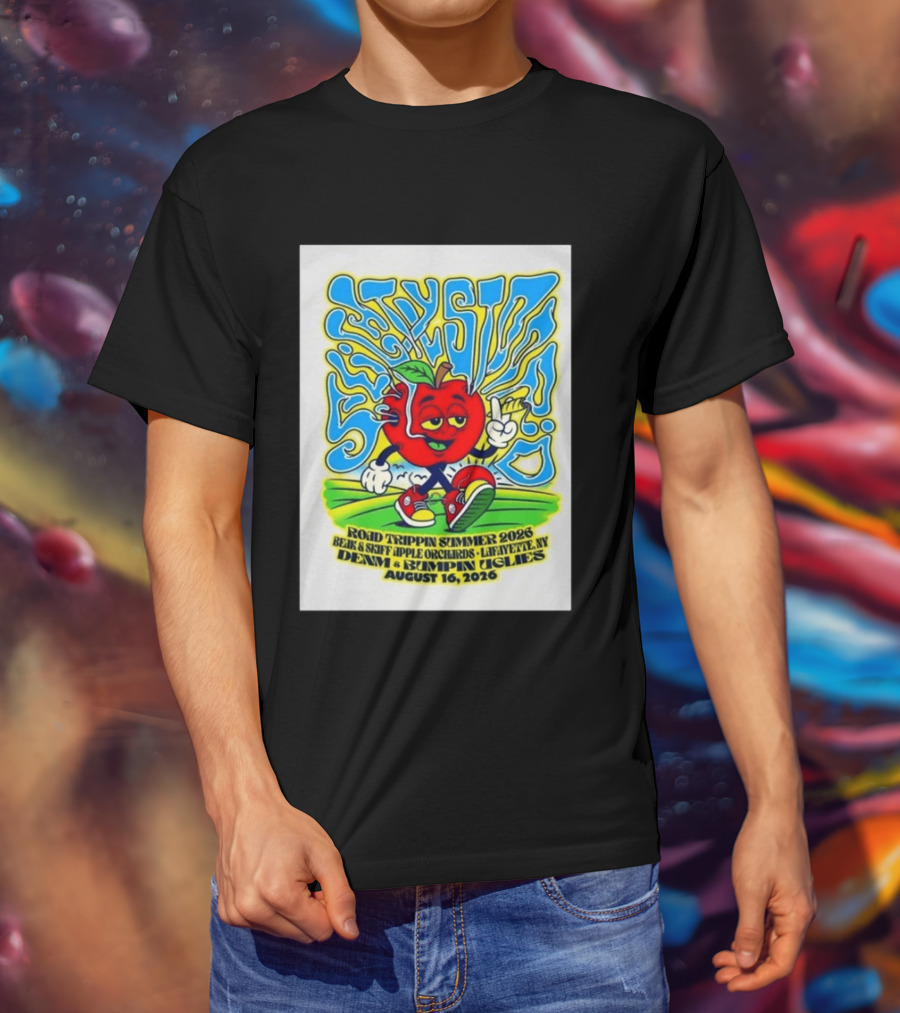 Slightly Stoopid Road Trippin Summer 2026 Beak & Skiff Orchards LaFayette NY August 16 With Denim And Bumpin Uglies T-Shirt