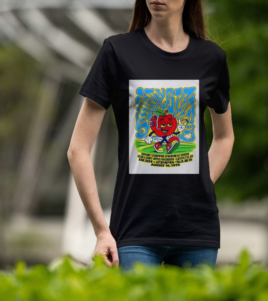 Slightly Stoopid Road Trippin Summer 2026 Beak & Skiff Orchards LaFayette NY August 16 With Denim And Bumpin Uglies T-Shirt