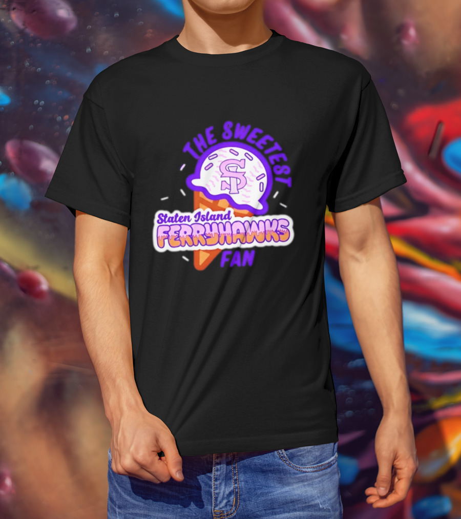 Staten Island Ferryhawks The Sweetest Fan Ice Cream Cone T-Shirt
