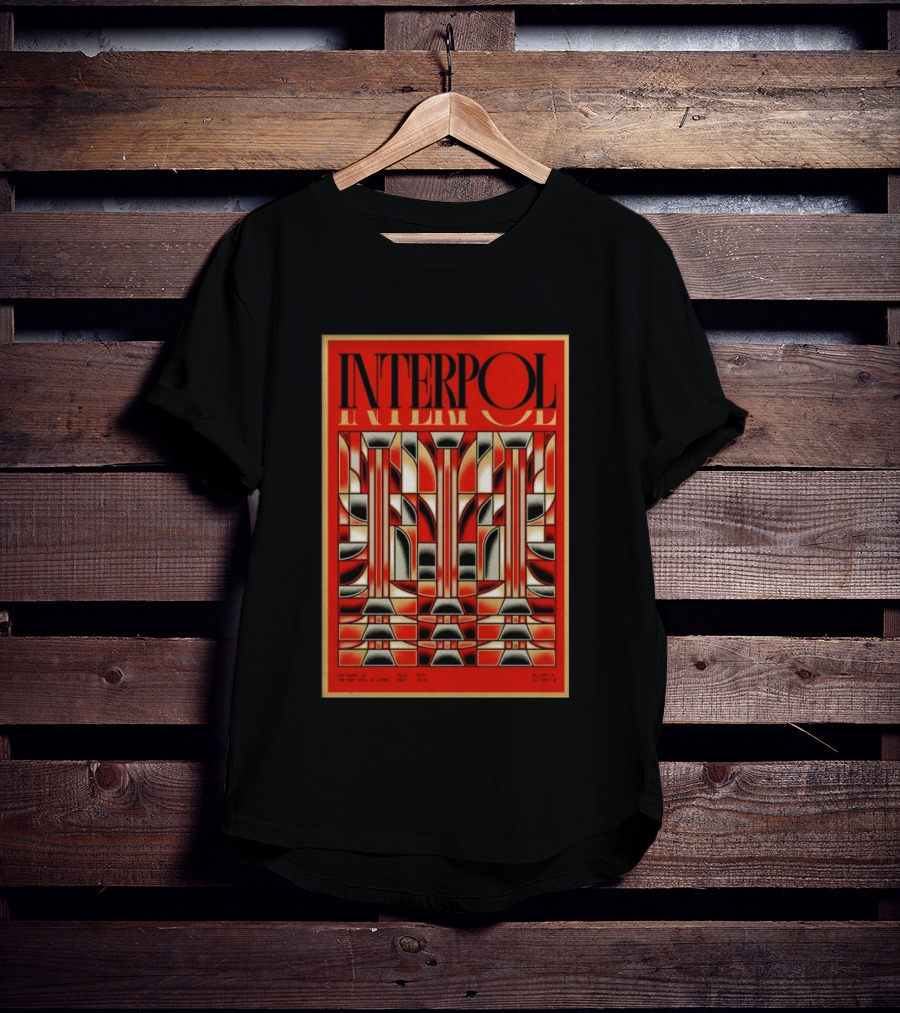 Interpol August 15 2026 San Diego CA Geometric Art Deco Concert T-Shirt