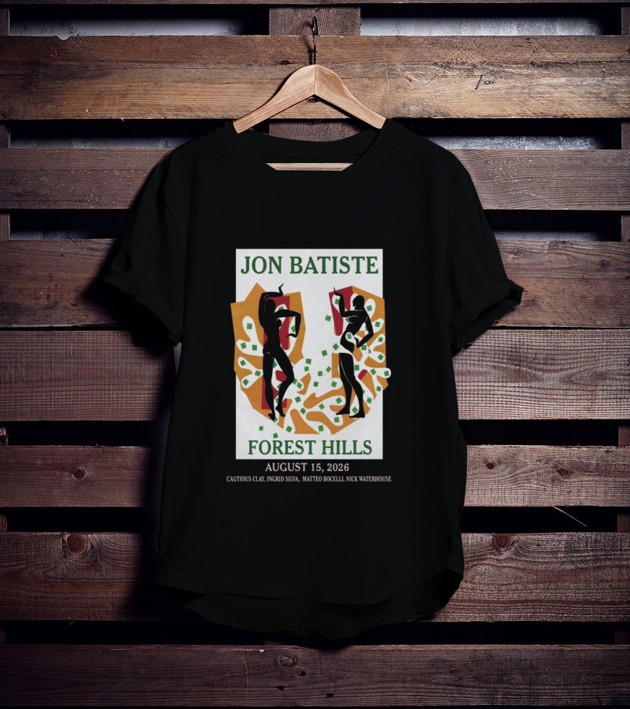 Jon Batiste Forest Hills August 15 2026 Cautious Clay Ingrid Silva Matteo Bocelli Nick Waterhouse T-Shirt
