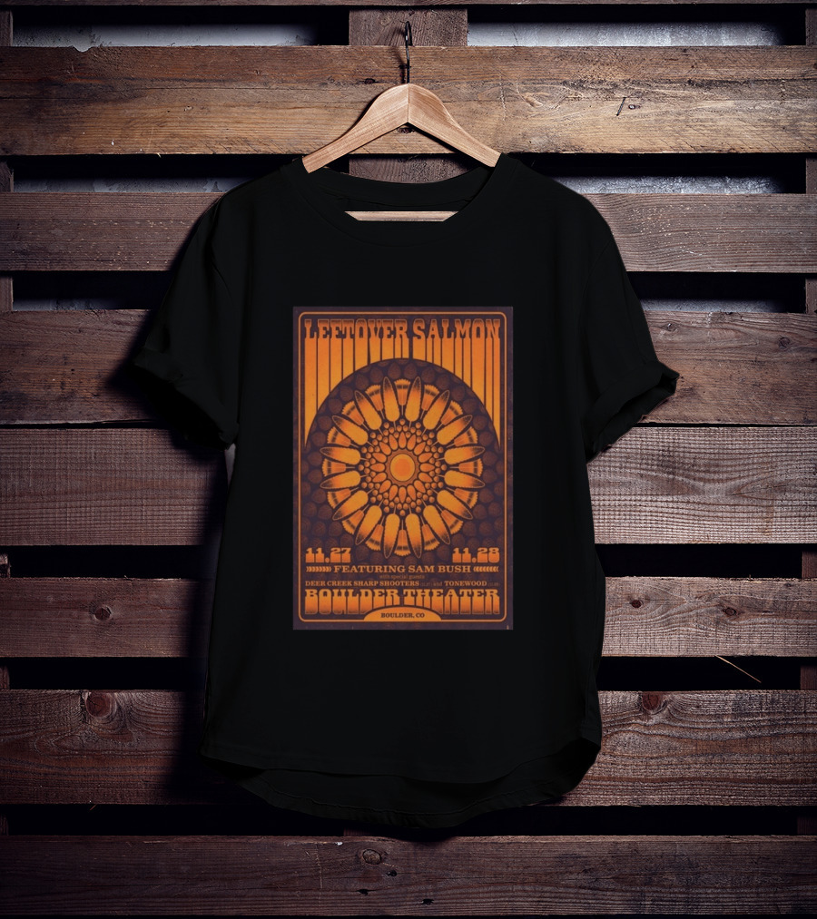 Leftover Salmon Boulder Theater November 27 28 2026 Featuring Sam Bush Deer Creek Sharp Shooters Tonewood T-Shirt