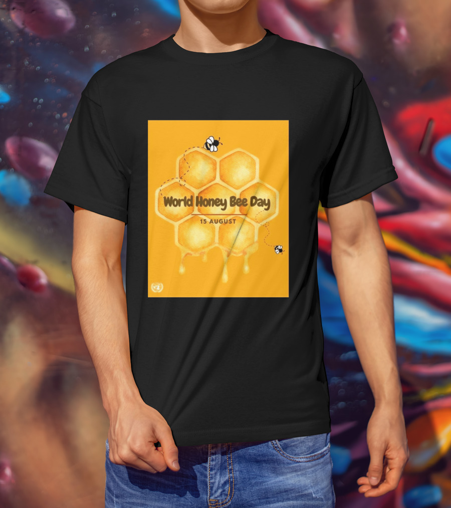 World Honey Bee Day 15 August Honeycomb T-Shirt