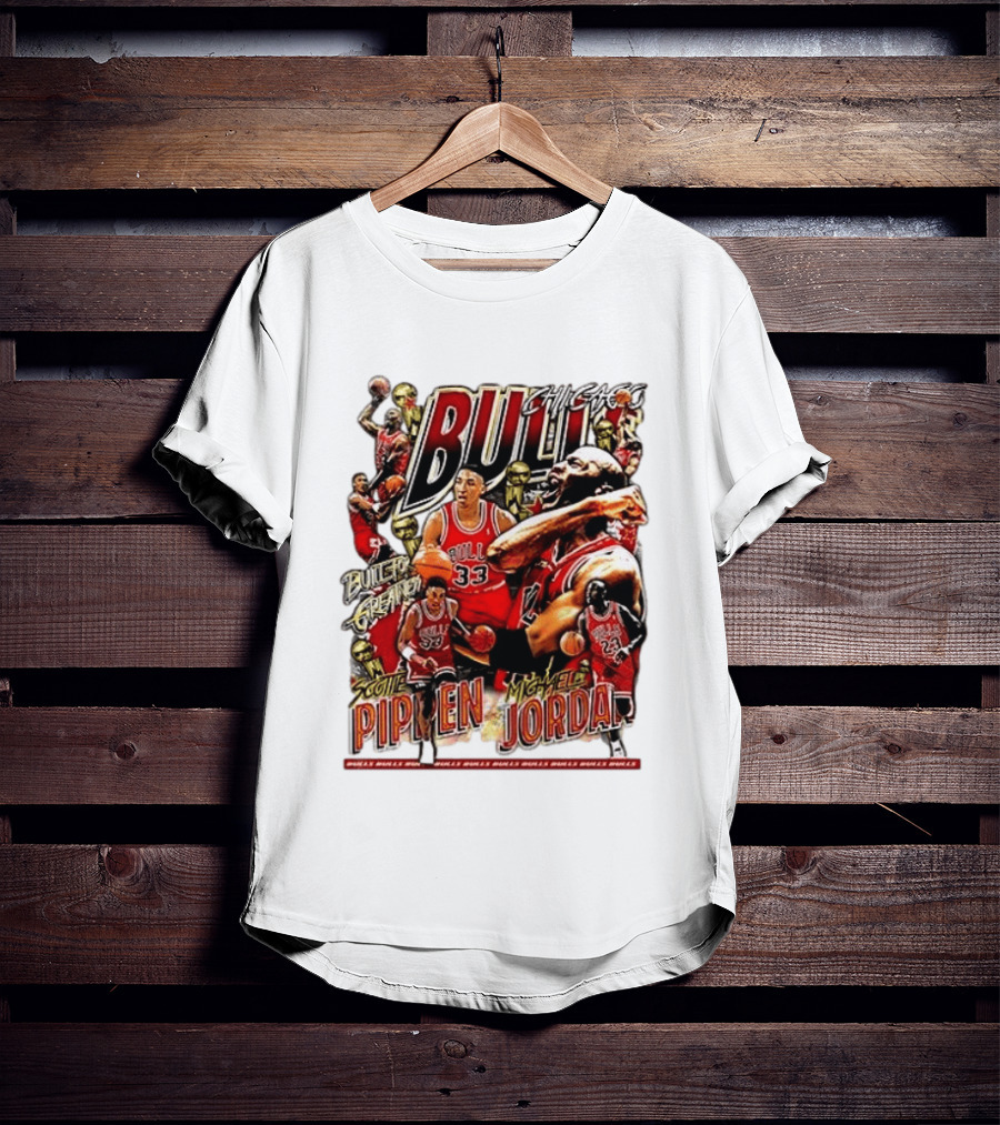 Chicago Bull Machael Jordan X Scotie Pippen Build For Greatness T-Shirt