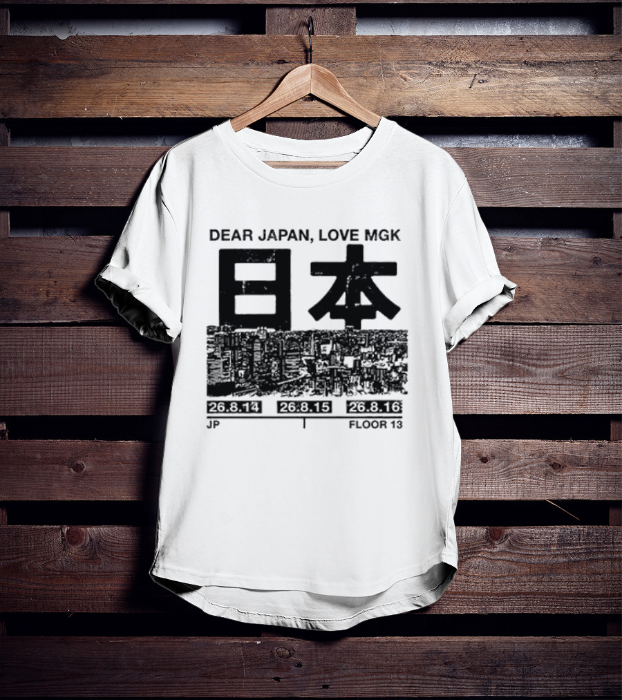 Dear Japan Love MGK Summer Sonic Tour Japan Dates 2013 T-Shirt