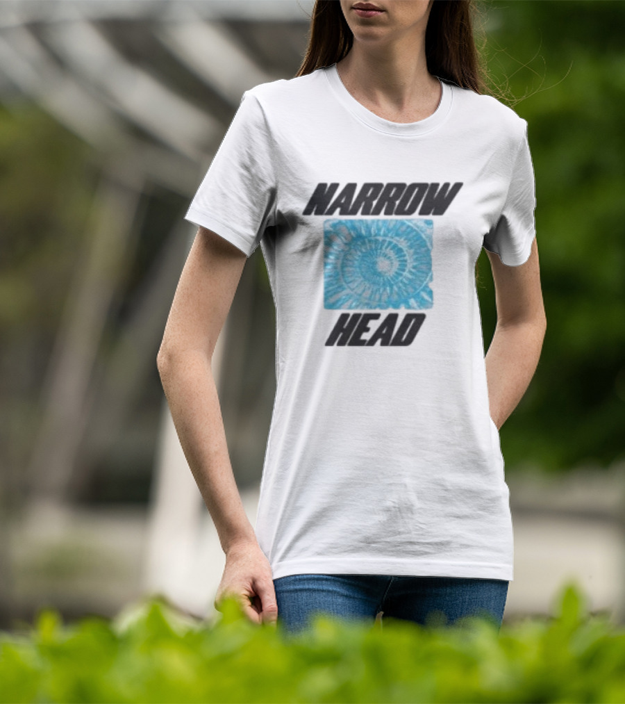 Narrow Head Blue Spiral Shell Tie Dye T-Shirt
