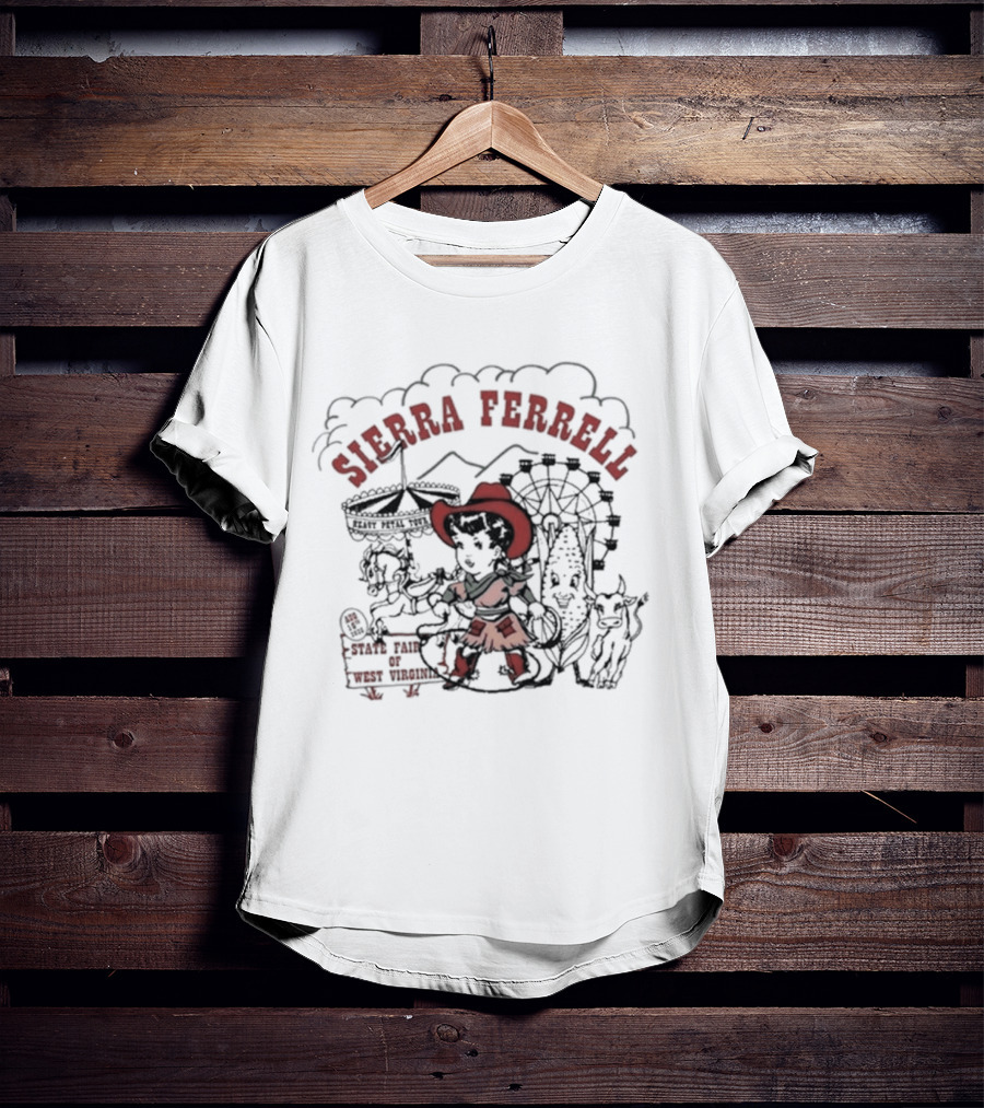 Sierra Ferrell State Fair West Virginia Lewisburg Aug 16 2026 Cowboy Ferris Wheel T-Shirt