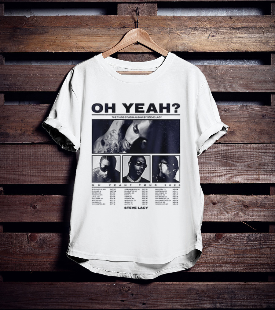 Steve Lacy Oh Yeah Tour Cities List Music Event Dates Compilation T-Shirt