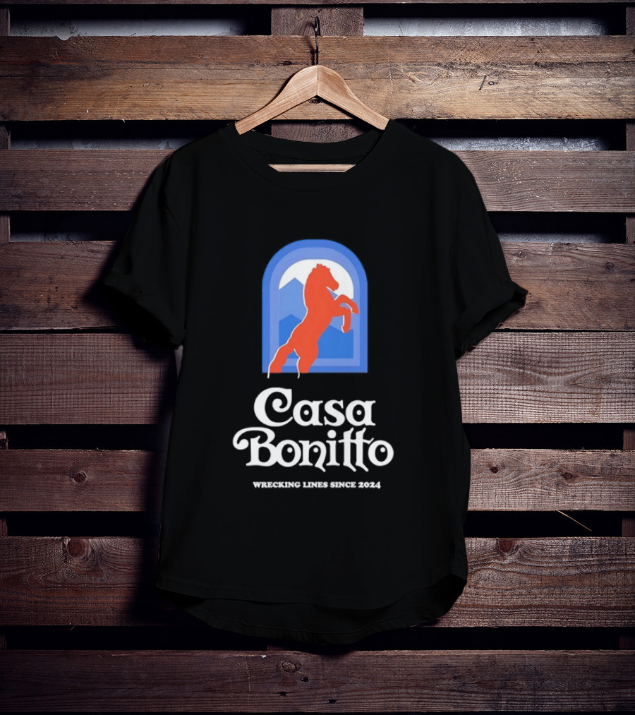 Casa Bonitto Wrecking Lines Since 2024 Denver Broncos Horse T-Shirt