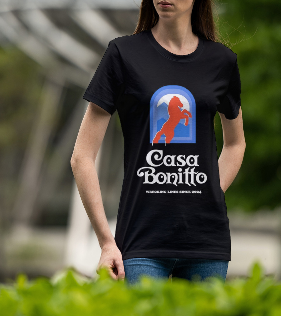 Casa Bonitto Wrecking Lines Since 2024 Denver Broncos Horse T-Shirt