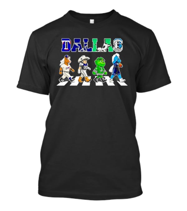 Dallas Rangers Cowboys Stars Mavericks Road Crossing T-Shirt